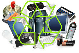 batteries, electronics, pesticides, smoke detector, paint can, light bulbs, waste